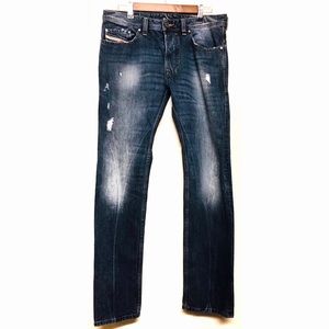 EUC Diesel Button-Fly Distressed “Safado” Jeans